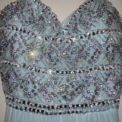 Love Reign Light Blue Floor Length Dress 