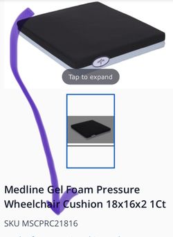 Medline NEW Gel Foam Seat Cushion 18” x 16” x 2”