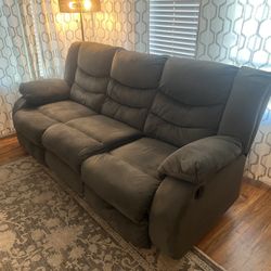 Free Reclining Sofa Couch Green