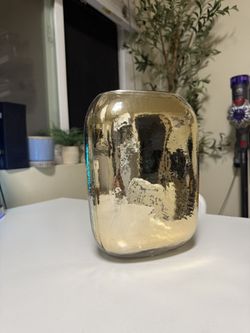 Shiny Gold Glass Vase