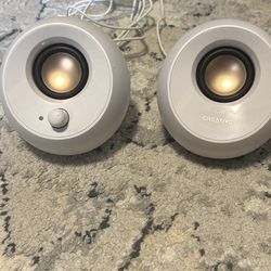 White Computer Speakers