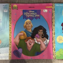 Disney Paper Doll Book Lot - Hercules, Hunchback, Mulan UNCUT