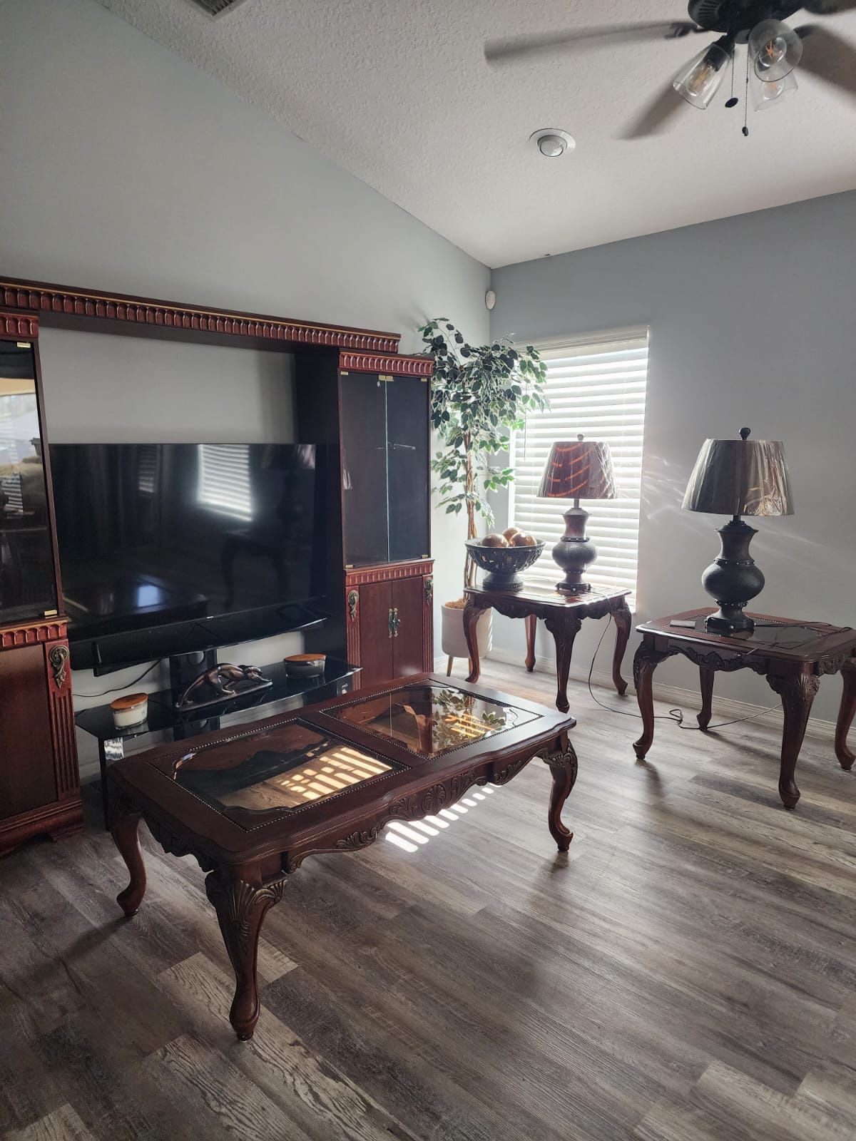 Vintage wooden living room set