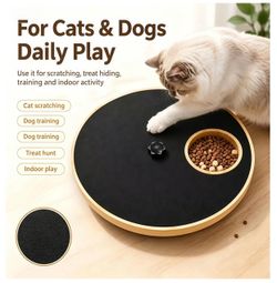 2-in-1 Wooden Pet Slow Feeder Puzzle Toy – Open Box