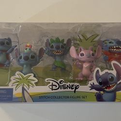 Disney Stitch 5 Figure Collector Set 3 Inch Action Figures, Superhero, Scrump, +
