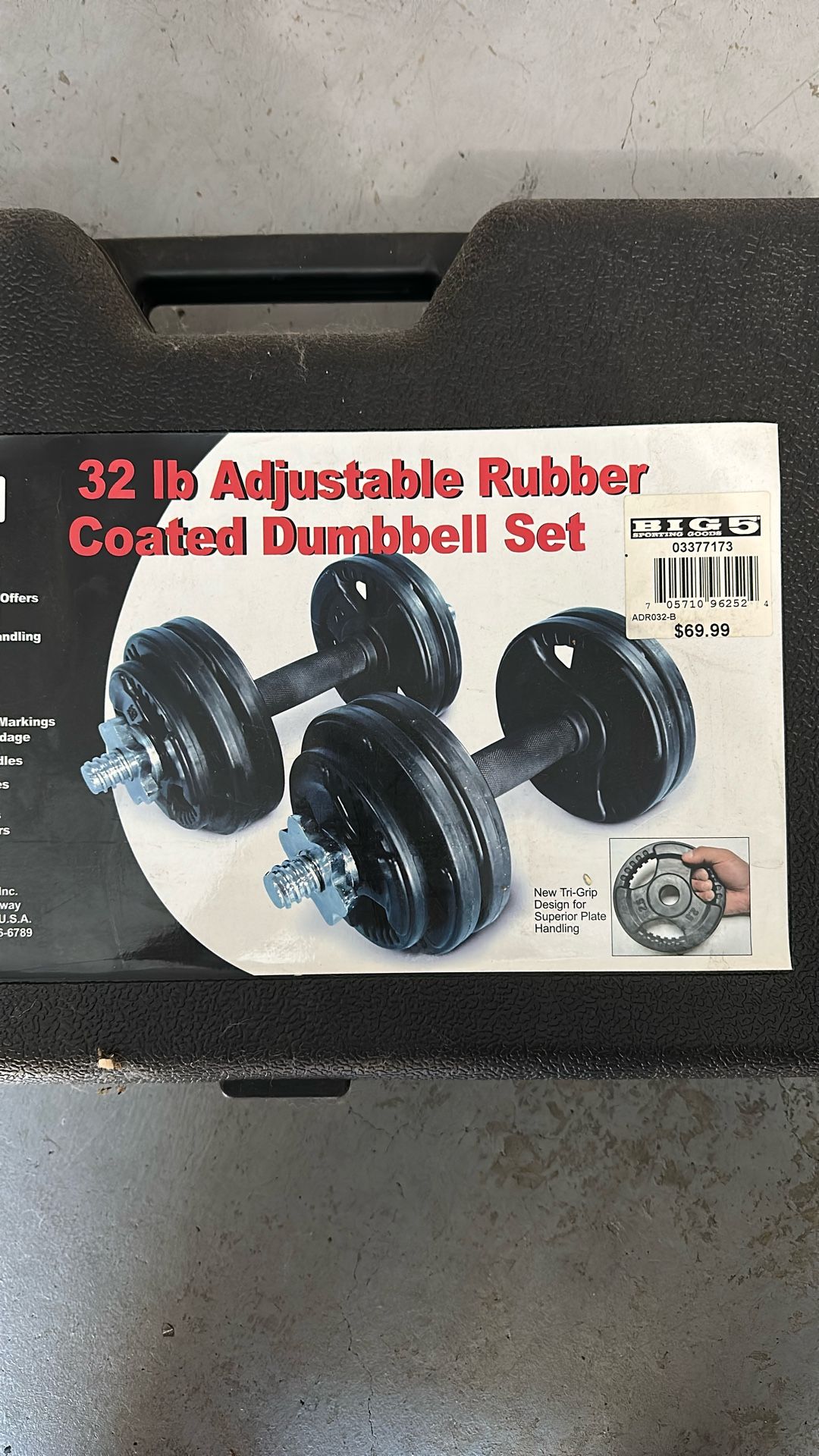 Rubber Coated Adjustable Dumbbell Set