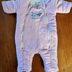 Fleece Magic Merlin Sleepsuit Pink size Small