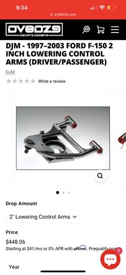 97 Ford F 150 6" Front end Lowering kit Front drop 6"