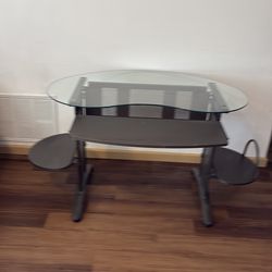 Glass top desk