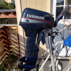 1996 Evinrude Outboard Two Stroke 10 Hp Electric And Pull Start 