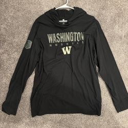 XXL Men's Colosseum Black Washington Huskies OHT Military Appreciation Hoodie Long Sleeve T- Shirt