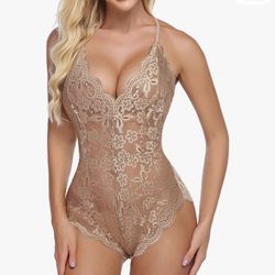 One Piece Lingerie Lace Bodysuit
