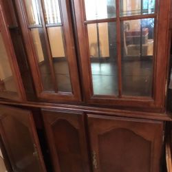 Vitrina De Madera De 2 Piezas