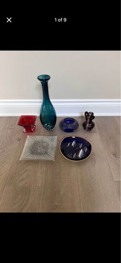 Title Next Collectors Lot of Glassware Vases Etc.