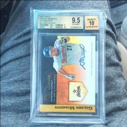 Jose Altuve Autograph Beckett Gem Mint 9.5