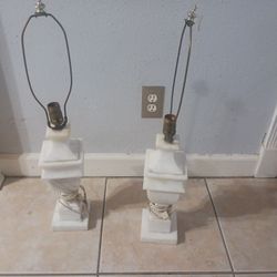 Marble Lamps  .No Shades 120 VAC