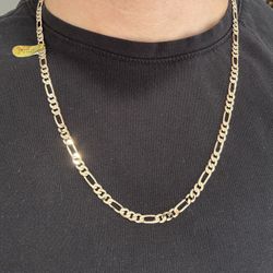 Gold Plated Chain, Cubin Link Necklace 