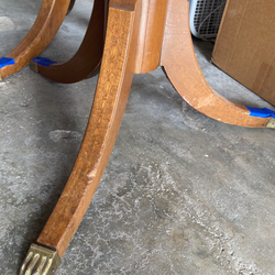 Vintage table brass claw feet pretty inlay