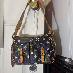 LV Black Multicolored Monogram purse
