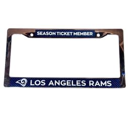 NFL Los Angeles Rams Season Ticket Member Car Truck Chrome License Plate Frame