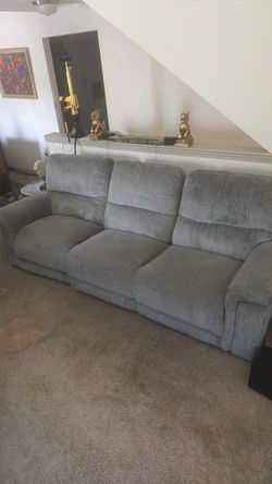 Couch recliner set with loveseat