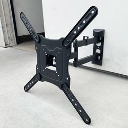 (NEW) $19 Full Motion TV Wall Mount Bracket 17-55 Inch TVs, Dual Arms Tilt Swivel Articulating Max 66Lbs