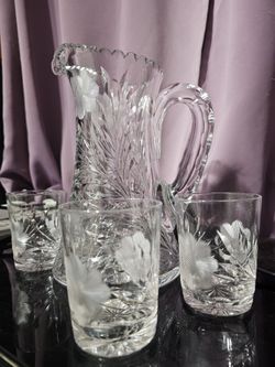Glass Pitcher And Glasses