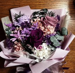 Purple Forever Flower Bouquet 