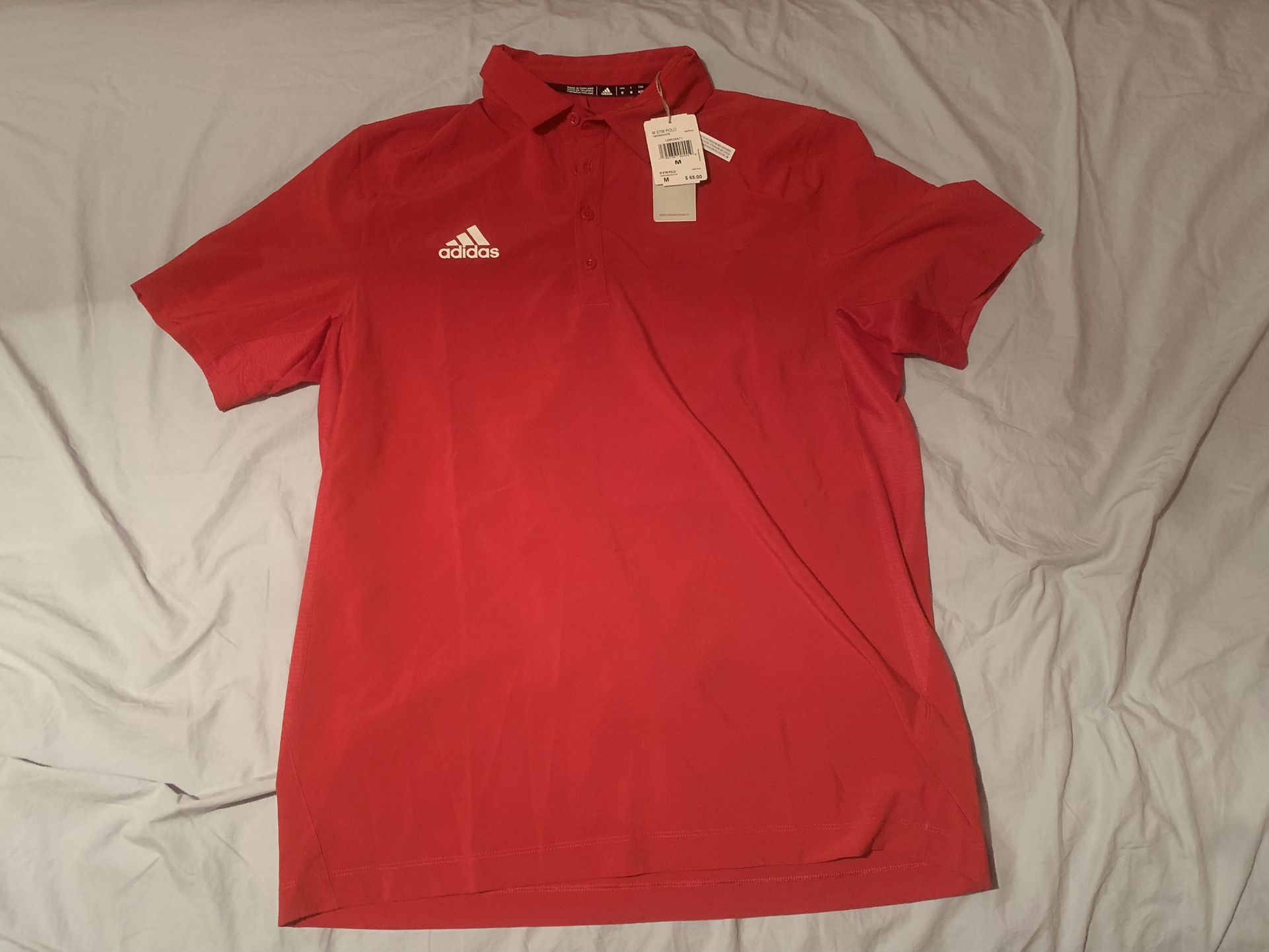 Red Adidas STM Polo; Men’s M