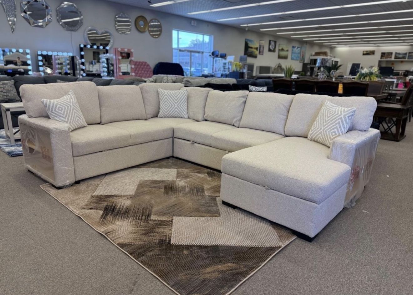 Black Friday Sale!! Brand New Sleeper Sectional With Storage On Sale Just $1298!! 