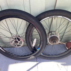 Seyoun NJK Bike Rims / Tires 26” In Good Condition $50 Both Firm On Price