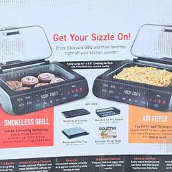 Gourmia FoodStation 6 qt Air Fryer, Black - Nonstick Grill Grate