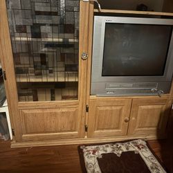 Sturdy Wood Cabinet Great Condition