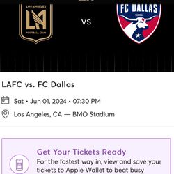 3 Tickets LAFC Home Game VS FC Dallas