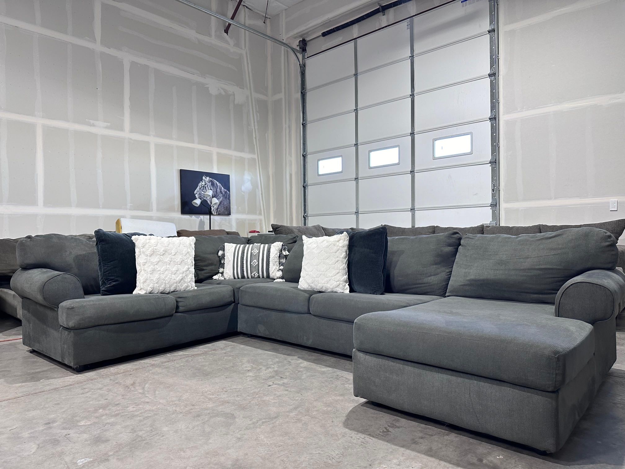 Gray Large Sectional- Free Delivery 