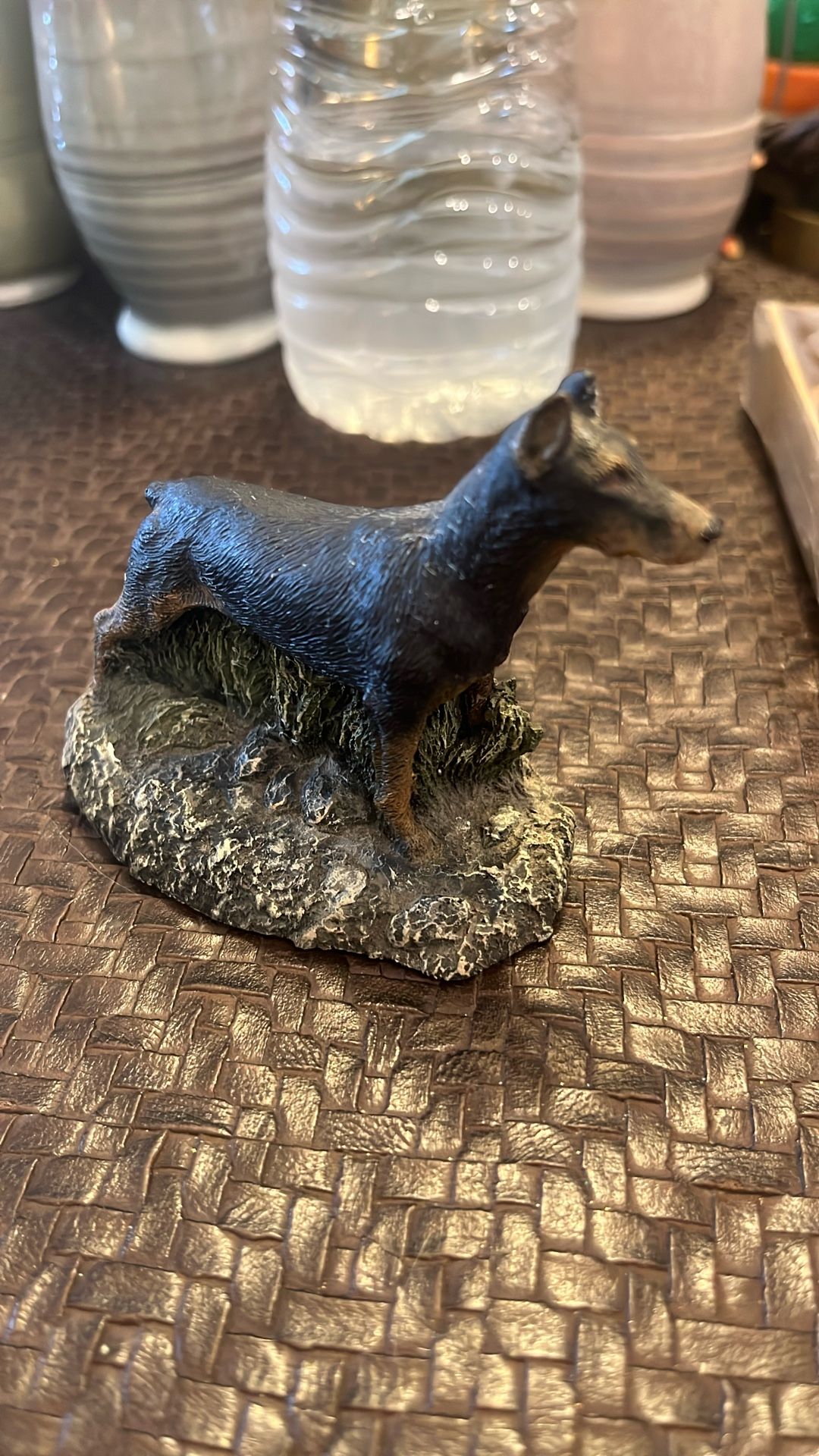 Vtg Doberman Bronze Kennel Collection Dog Figurine Marsha A Richardson Cold Cast