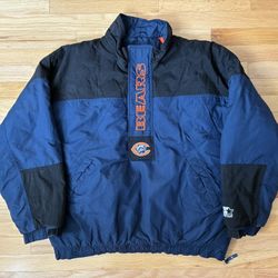 Chicago Bears Starter Pullover Jacket NFL Coat Men’s Size XL  