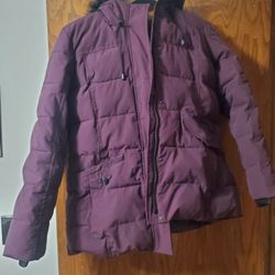 ZeroXposur Women's Puffer Jacket Burgundy Size Large