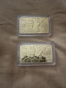 TRUMP $100 Gold Coins/bars.