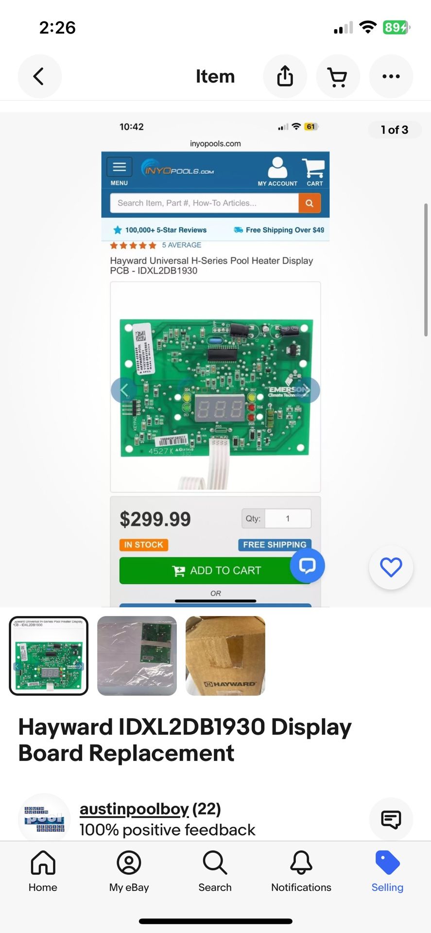 Hayward Display board replacement 