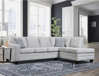 New Sectional Sofa with Chaise and Two Designer Pillows! 