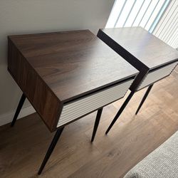 Walnut/White Nightstands