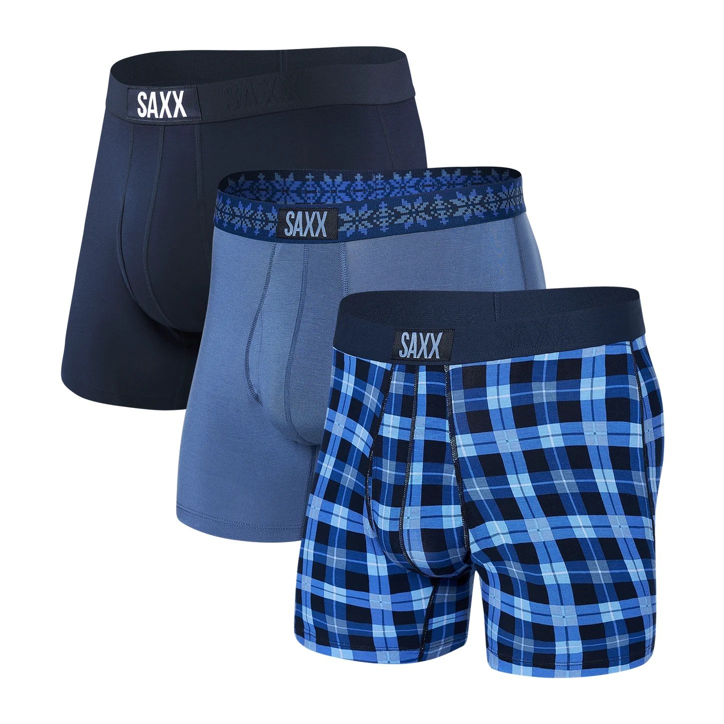đSaxx Ultra Super Soft 5" Inseam Boxer Briefs 3-Pack Gift Set BRAND NEW