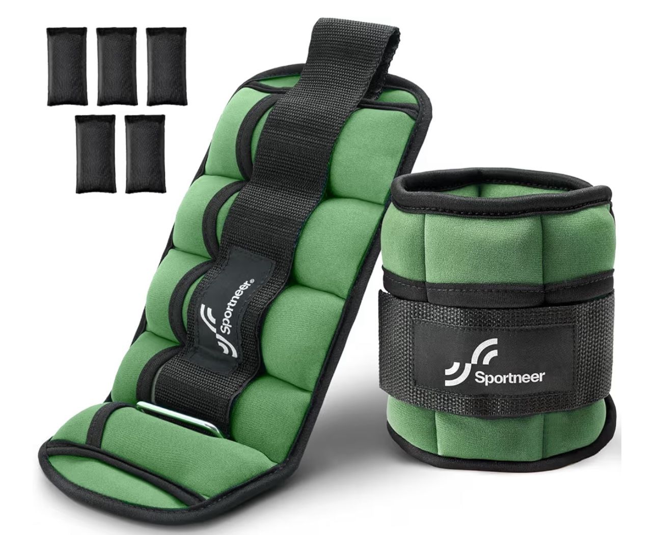 Adjustable Ankle Weights  7 lbs/Pair for Yoga, Walking, Running, Aerobics, Gym, Physical Therapy