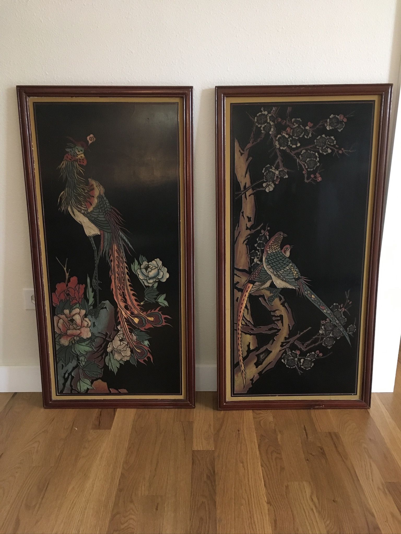 Pair Of Asian Wall Hangings