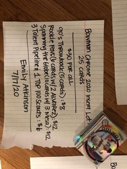 Insert Lot of Bowman Chrome 2020 25 total cards