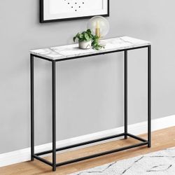 41” Modern Faux Marble Console Table
