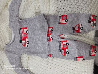 Baby Fire Truck Two-Piece Outfit Set