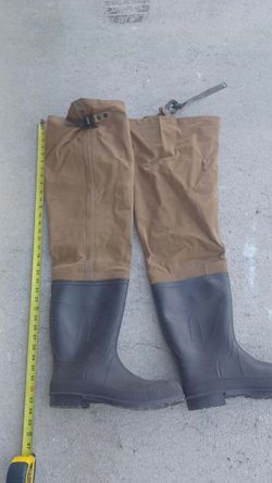 Brown RedBall fishing hunting waterproof Hip Waders Sole sz 12 
