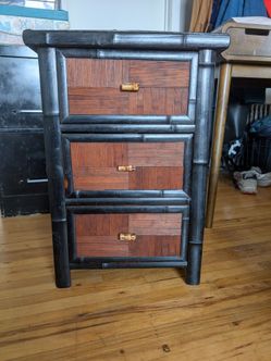 Bohemian-style three-drawer accent chest